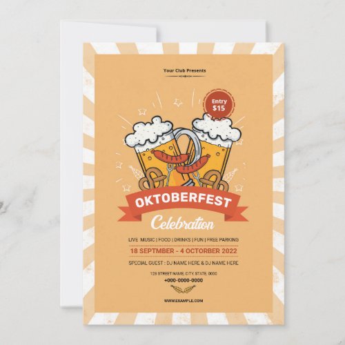 Oktoberfest Party Flyer  Invitation