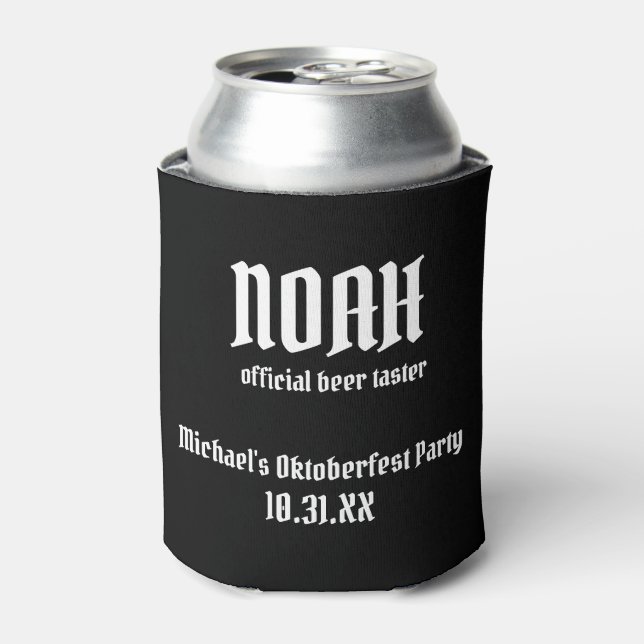 Oktoberfest Party Ideas | Personalized Beer Can Cooler (Can Front)