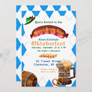 Oktoberfest Party Invitation by IYHTVDesigns at Zazzle
