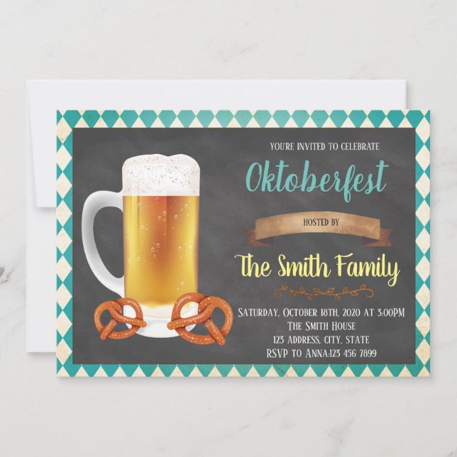 Oktoberfest party invitation (Front)