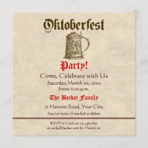 Oktoberfest Party Invitation