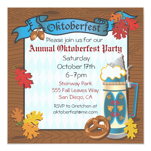 Oktoberfest Party Invitations