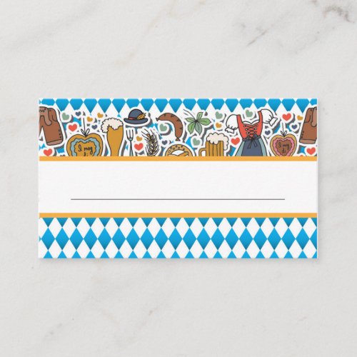 Oktoberfest Party Place Card