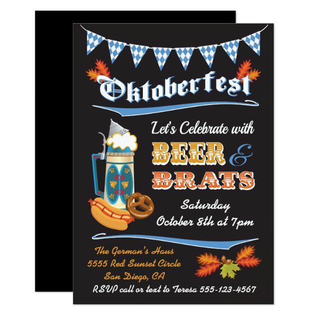 Oktoberfest Party Poster Invitation