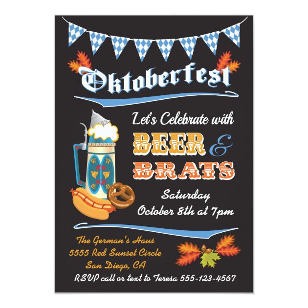 Oktoberfest Party Poster Invitation