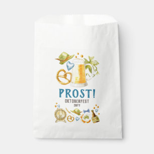 Oktoberfest Party Rustic Bavarian Beer & Pretzel Favor Bag