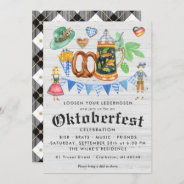 Oktoberfest Party Rustic Bavarian Beer & Pretzel Invitation at Zazzle