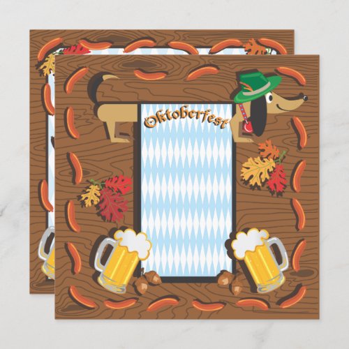 Oktoberfest Party with dachshund Invitation