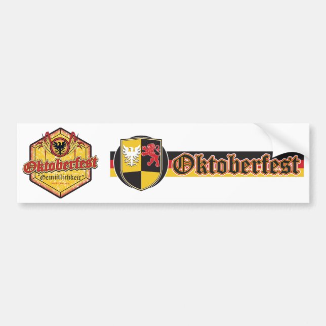 Oktoberfest - Pentagon Design Bumper Sticker (Front)