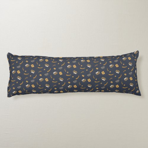 Oktoberfest Pretzel Beer Festival Pattern Blue Body Pillow