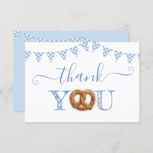 Oktoberfest Pretzel Danke Thank You note Invitation