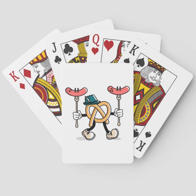 Oktoberfest pretzel poker cards (Back)