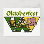 Oktoberfest Pretzel Postcard