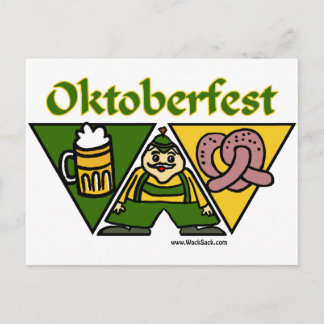 Oktoberfest Pretzel Postcard