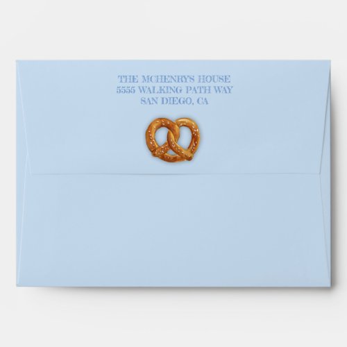 Oktoberfest Pretzel Turning One Birthday Party Envelope