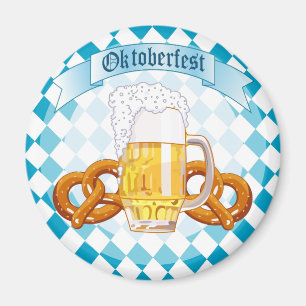 Oktoberfest Pretzels & Beer Magnet