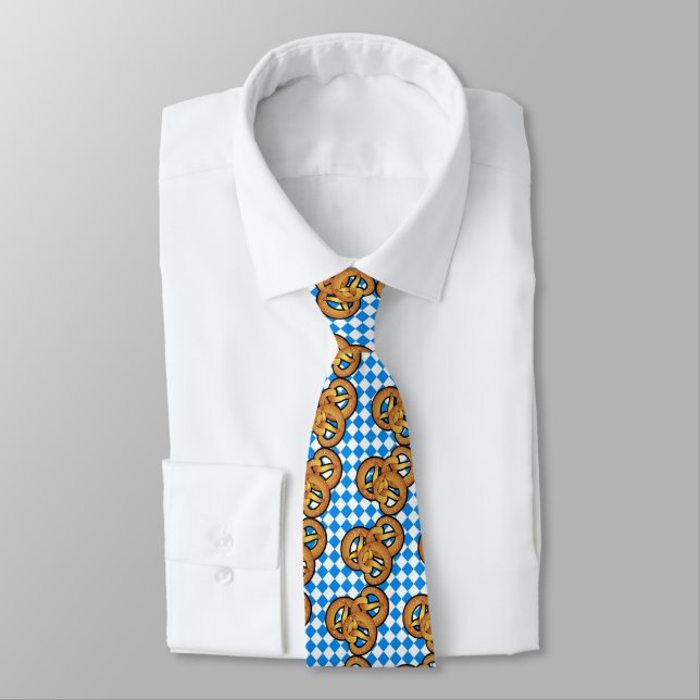 OKTOBERFEST PRETZELS NECK TIE (Tied)