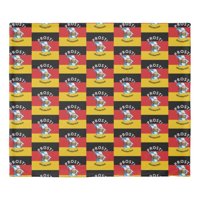 OKTOBERFEST Prost Cheers Reversible Beers KING Duvet Cover (Front)