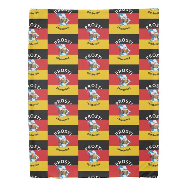 OKTOBERFEST Prost Cheers Reversible Beers TWIN Duvet Cover (Front)