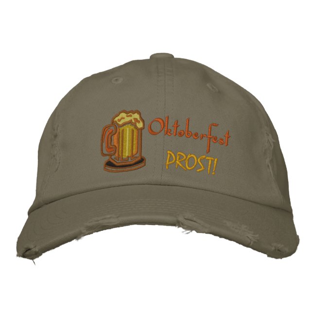 Oktoberfest  Prost Embroidered Baseball Cap (Front)