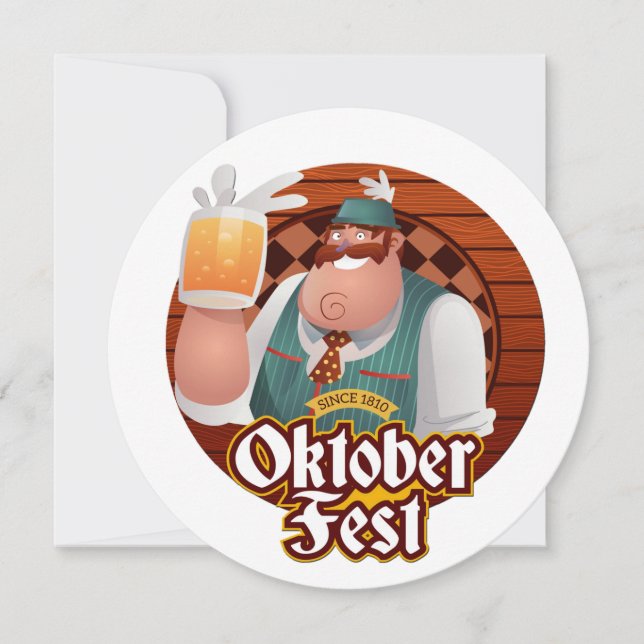 Oktoberfest Round Invitation (Front)