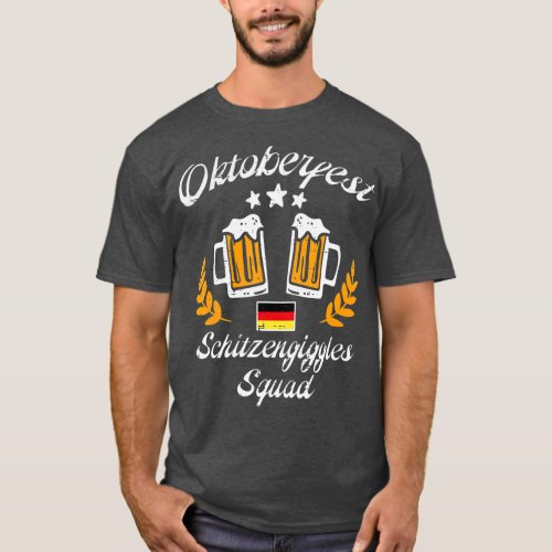 Oktoberfest Schitzengiggle Squad Bavarian Festival T_Shirt