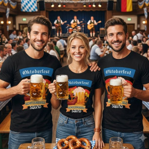Oktoberfest Schitzengiggle Squad Funny German Beer T-Shirt