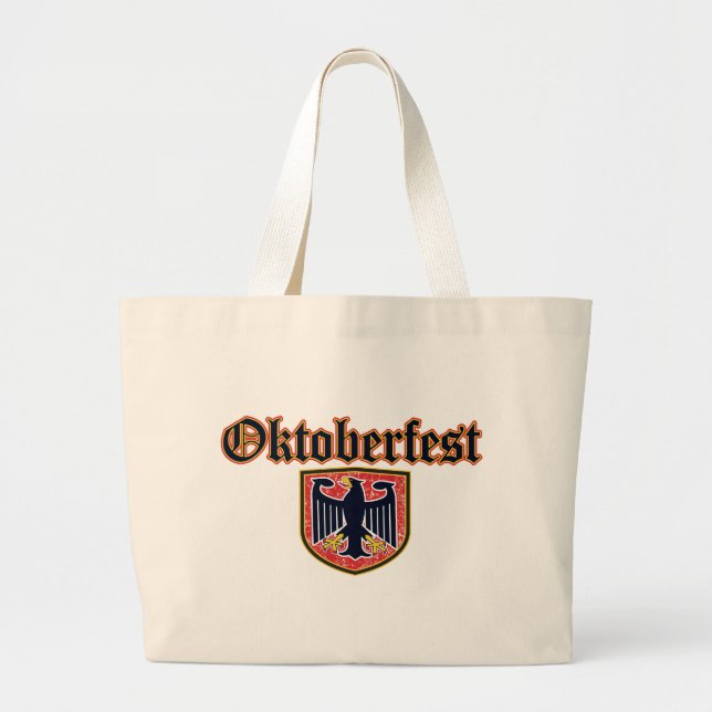 Oktoberfest Shield Large Tote Bag (Front)