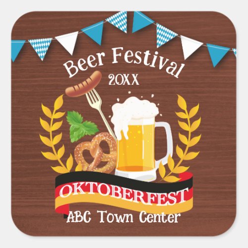 Oktoberfest Square Sticker