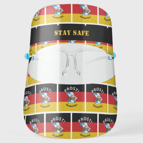 OKTOBERFEST Stay Safe GERMAN PROST Customizable Face Shield