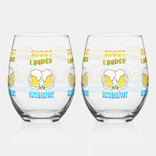 Oktoberfest Stemless Wine Glass