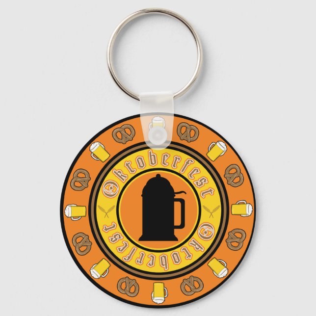 Oktoberfest Tankard Badge Keychain (Front)