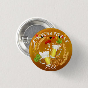 Oktoberfest Toasting Beer Button
