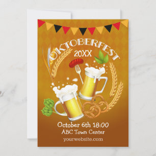 Oktoberfest Toasting Beer Invitation