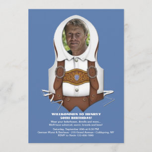 Oktoberfest Vest Photo Invitation