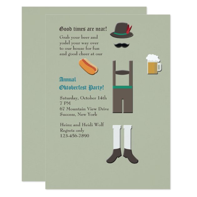 Oktoberfest Wear Party Invitation