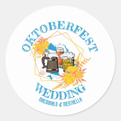OKTOBERFEST Wedding  Classic Round Sticker