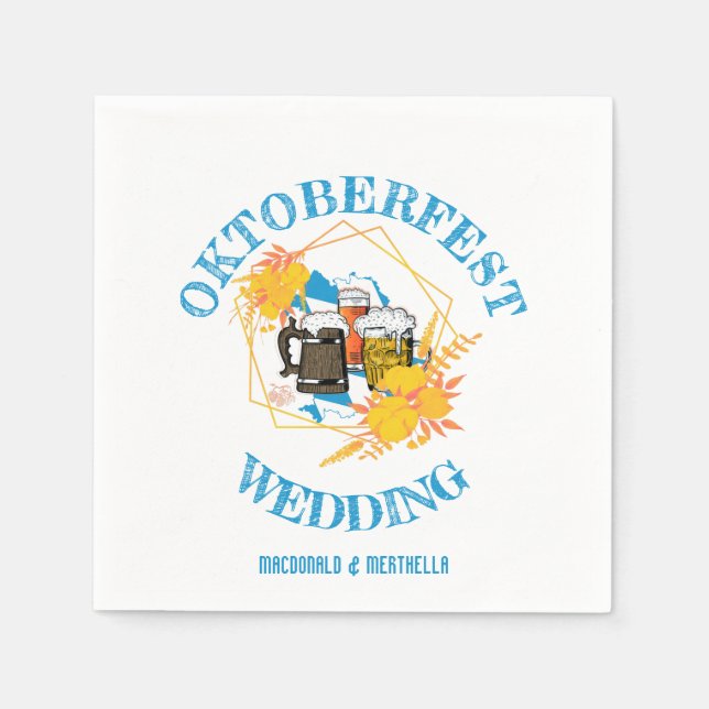 OKTOBERFEST Wedding Napkins (Front)
