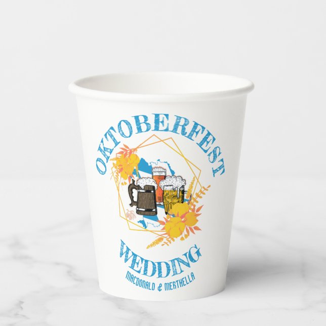 OKTOBERFEST Wedding Paper Cups (Front)