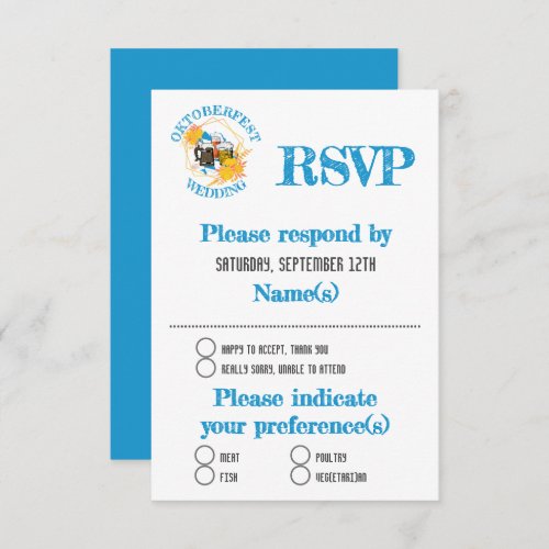 OKTOBERFEST Wedding RSVP Card