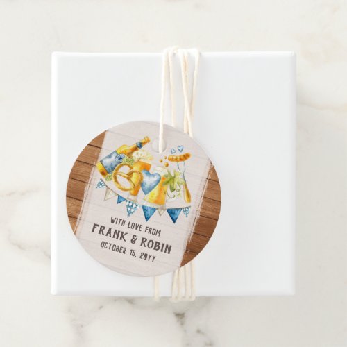 Oktoberfest Wedding Rustic Bavarian Beer Party Favor Tags