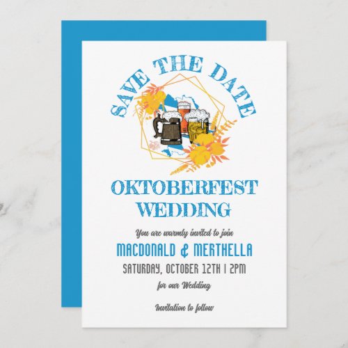 OKTOBERFEST Wedding Save The Date