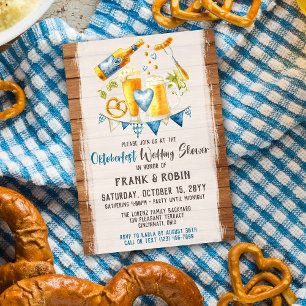 Oktoberfest Wedding Shower Bavarian Beer Party Invitation