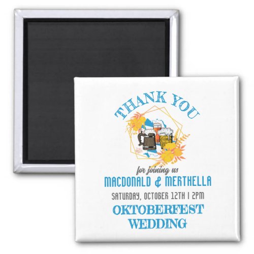 OKTOBERFEST Wedding Thank You Favor Magnet