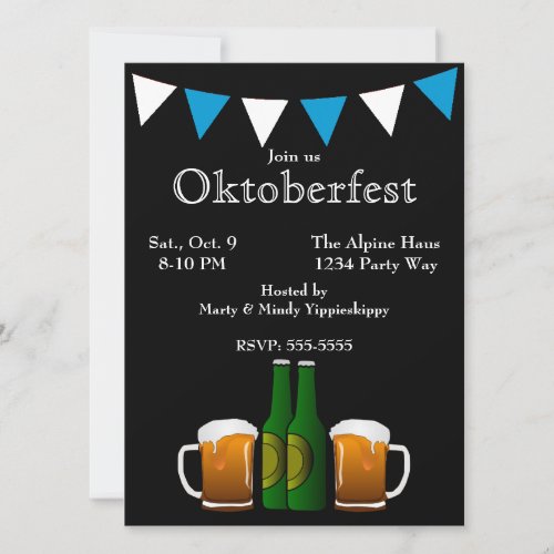 Oktoberfest with Flags Invitation