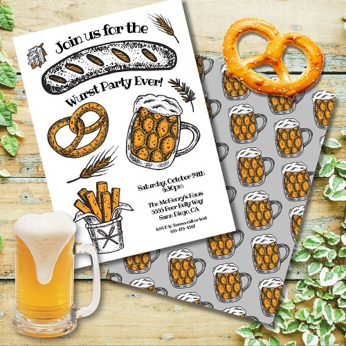 Oktoberfest Wurst Party Ever Invitation