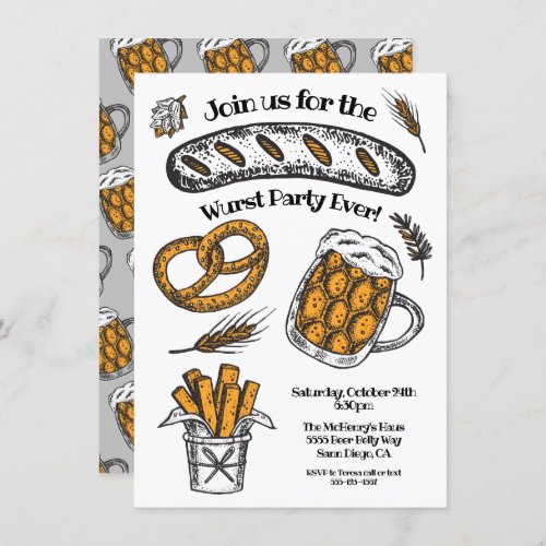 Oktoberfest Wurst Party Ever Invitation