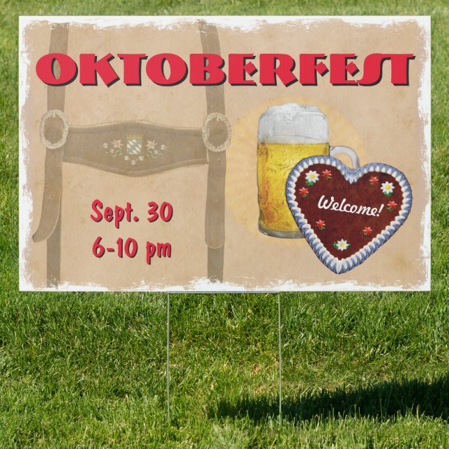 Oktoberfest Yardsign Sign (Insitu)