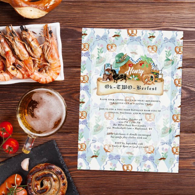 OkTWOberfest | Bavarian Octoberfest 2nd Birthday Invitation (Creator Uploaded)