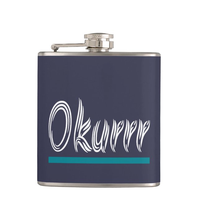 Okurrr Slang Trendy Popular Flask (Front)
